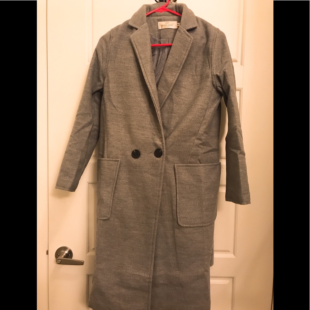 Grey Trench Winter Coat